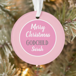Merry Christmas Godchild gepersonaliseerd ornament