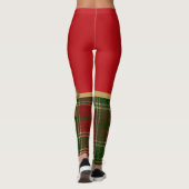Merry Christmas Gold Bow Leggings (Achterkant)