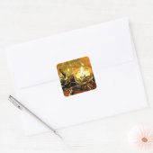 Merry Christmas Gold Candle Sticker (Envelop)
