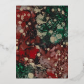 Merry Christmas Gold Folie Feestdagenkaart (Achterkant)