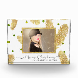 Merry Christmas Gold Glitter Script - Fotoblok