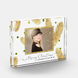 Merry Christmas Gold Glitter Script - Fotoblok