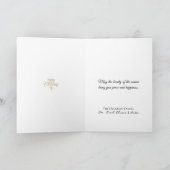 Merry Christmas Gold Heart Tree Ornament Kaart (Binnen)