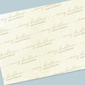 Merry Christmas Gold kalligrafie Script Aangepast Inpakpapier Vel