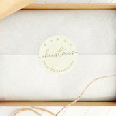 Merry Christmas Gold kalligrafie Script Aangepast Ronde Sticker