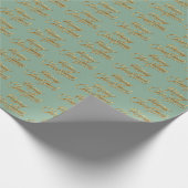 Merry Christmas Gold Script Vakantiepatroon Cadeaupapier (Hoek)