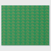 Merry Christmas Gold Script Vakantiepatroon Cadeaupapier (Vlak)