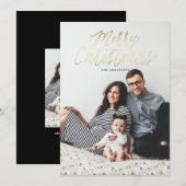 MERRY CHRISTMAS GOLD wenskaart voor kerstmis Feestdagenkaart (Voorkant / Achterkant)