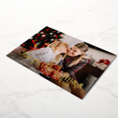 Merry Christmas Golden folie Lettering Folie Feestdagenkaart (Gedraaid)