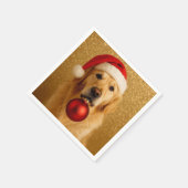 Merry Christmas Golden Retriever card. Servet (Hoek)