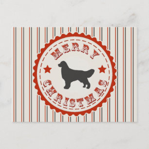  Merry Christmas Golden Retriever Dog Logo Feestdagenkaart