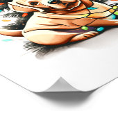 Merry Christmas Golden Retriever Puppy  Poster (Hoek)