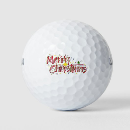 ***MERRY CHRISTMAS** GOLF BALL GOLFBALLEN (Voorkant)