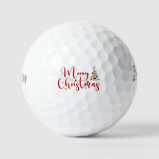**MERRY CHRISTMAS'* GOLF BALLS GOLFBALLEN (Voorkant)