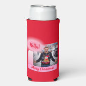 Merry Christmas Gradient Modern Fototekst toevoege Seltzer Blikjeskoeler (Seltzer Voorkant)