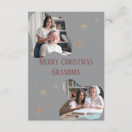 Merry Christmas Grandma – Card with Your Photos Bedankkaart