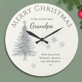 Merry Christmas Grandpa Cream Keepsake Grote Klok