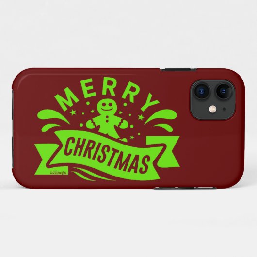MERRY CHRISTMAS grappig ontbijtman Case-Mate iPhone Case (Achterkant (horizontaal))