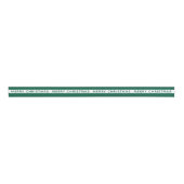 Merry Christmas Green And White Striped Festive Grosgrain Lint (Voorkant)