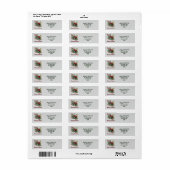 Merry Christmas Green Floral Retour Adres Label (Full Sheet)