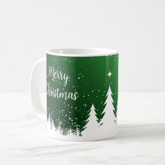  Merry Christmas Green Mug Koffiemok (Voorkant links)