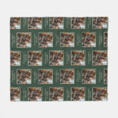 Merry Christmas Green Photo Holiday Fleece Deken (Voorkant (Horizontaal))