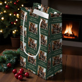 Merry Christmas Green Photo Holiday Klein Cadeauzakje