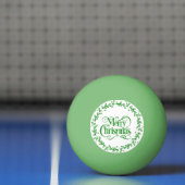 MERRY CHRISTMAS GREEN WREATH PINGPONGBAL (Net)