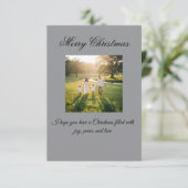 Merry Christmas Greeting Card Bedankkaart (Staand voorkant)