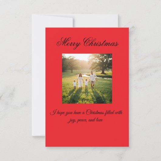 Merry Christmas Greeting Card Bedankkaart (Voorkant)