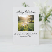 Merry Christmas Greeting Card Bedankkaart (Staand voorkant)