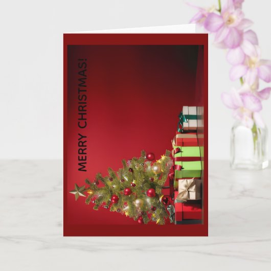 Merry Christmas Greeting Card Kaart (Orchidee)