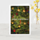Merry Christmas Greeting Card Kaart (Gele Bloem)