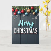 Merry Christmas Greeting Card Kaart (Gele Bloem)