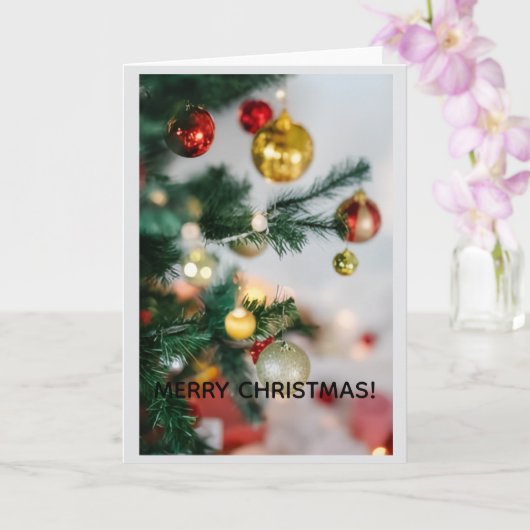 Merry Christmas Greeting Card Kaart (Orchidee)