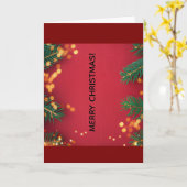 Merry Christmas Greeting Card Kaart (Gele Bloem)