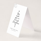 Merry Christmas Greeting Card Red Design Kaart (Achterkant)