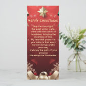 Merry Christmas Greeting Card with Festive Ribbons Aankondiging (Staand voorkant)