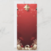 Merry Christmas Greeting Card with Festive Ribbons Aankondiging (Achterkant)
