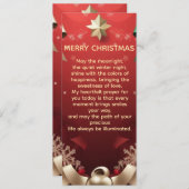 Merry Christmas Greeting Card with Festive Ribbons Aankondiging (Voorkant / Achterkant)