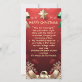 Merry Christmas Greeting Card with Festive Ribbons Aankondiging (Voorkant)
