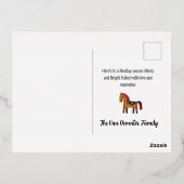 Merry Christmas Greeting Folie Feestdagen Briefkaart (Achterkant)