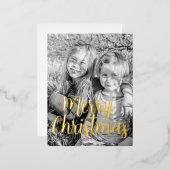 Merry Christmas Greeting Folie Feestdagen Briefkaart (Voorkant / Achterkant)