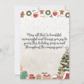 Merry Christmas Greeting with Gingerbread Houses Feestdagenkaart (Achterkant)