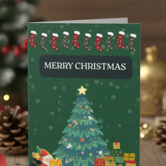 Merry Christmas Greetings Card Feestdagenkaart