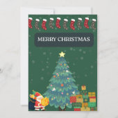 Merry Christmas Greetings Card Feestdagenkaart (Voorkant)