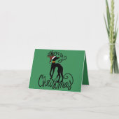 Merry Christmas Greyhound Kaart (Voorkant)