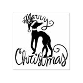 Merry Christmas Greyhound Reindeer Rubber Stamp Rubberstempel (Afrduk)
