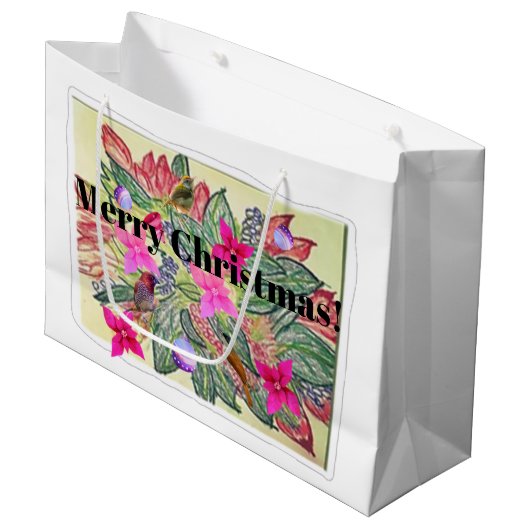 Merry Christmas! Groot Cadeauzakje (Voorkant Gekanteld)