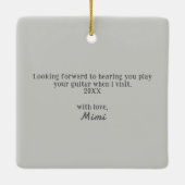 Merry Christmas Guitar Enthusiast Ornament (Achterkant)
